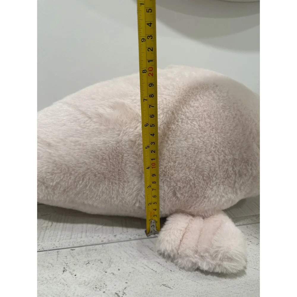 Earth Pals Plush Harp Seal Stuffed Animal Pink Cream Recycled Petting Zoo 16in
